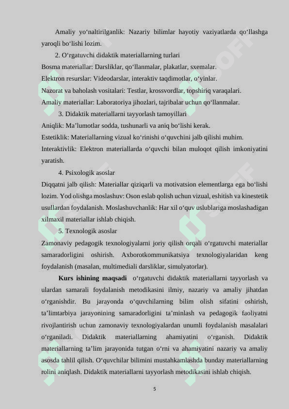 O‘rgatuvchi didaktik materiallar tayyorlash va foydalanish metodikasi 5