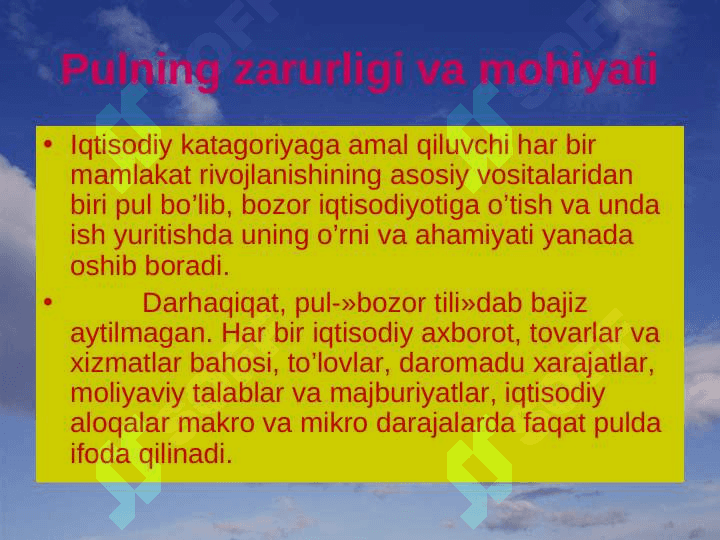 Pul muomalasi,kredit va banklar 3