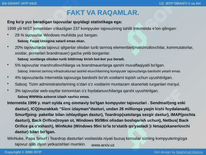 internet tarmog'ida axborot himoyasi 5