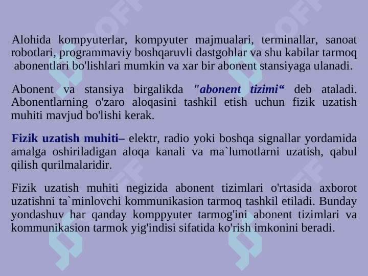 Kompyuter tarmoqlari uning asosiy tushunchalari va turlari 3