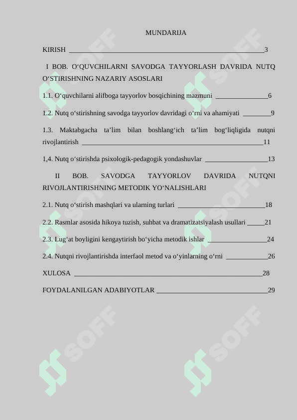 Oʻquvchilarni savod oʻrgatishga tayyorlov(alifbe gacha boʻlgan davr) davrida nutq oʻstirish 2