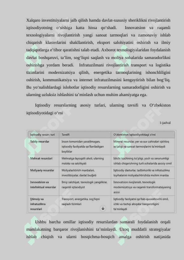 Oʻzbekistonning iqtisodiy resurslari va ulardan samarali foydalanish muammolari 8
