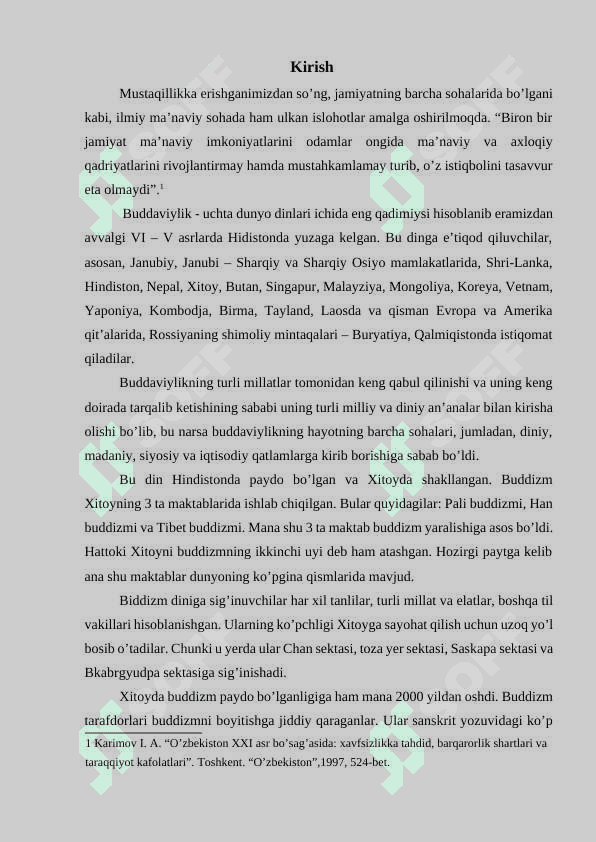 Xitoyga buddizmning kirib kelishi va rivojlanishi 2