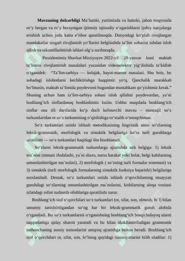 4-sinf ona tili darslarida Ot mavzusini o'rgatishda o'quvchilarning yozma nutqini o'strish 2