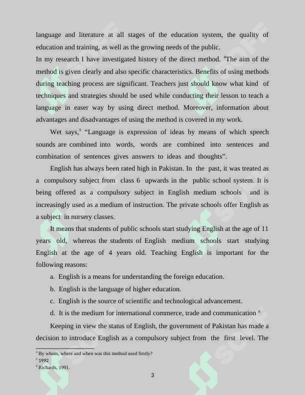 The role of the direct method in teaching english A2 level of students 3