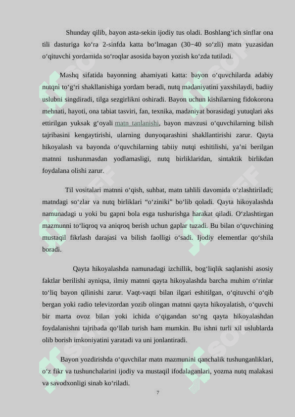3-4-sinf ona tili darslarida bayon yozishga o`rgatish usullari 6