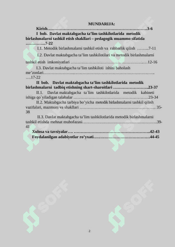 Davlat maktabgacha ta’lim tashkilotlarida metodi birlashmalarni tashkil etish 2
