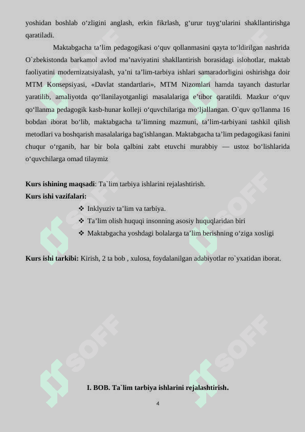 Ta’lim tarbiya ishlarini rejalashtirish 4