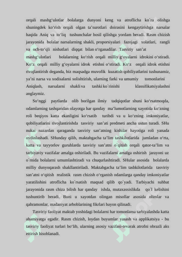 TASVIRIY FAOLIYAT MASHG’ULOTLARI VA ART TEXNOLOGIYALARINI LOYIHALASH 4