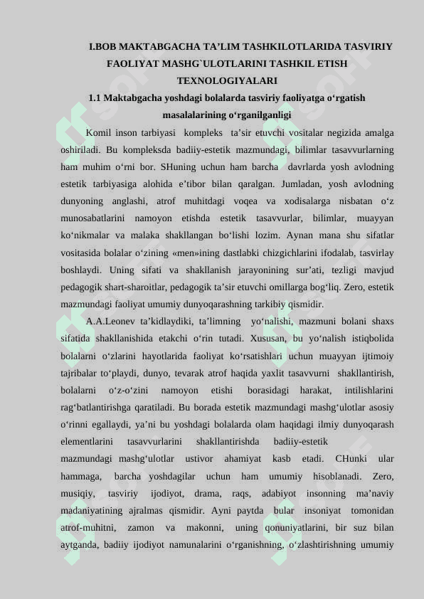 TASVIRIY FAOLIYAT MASHG’ULOTLARI VA ART TEXNOLOGIYALARINI LOYIHALASH 7