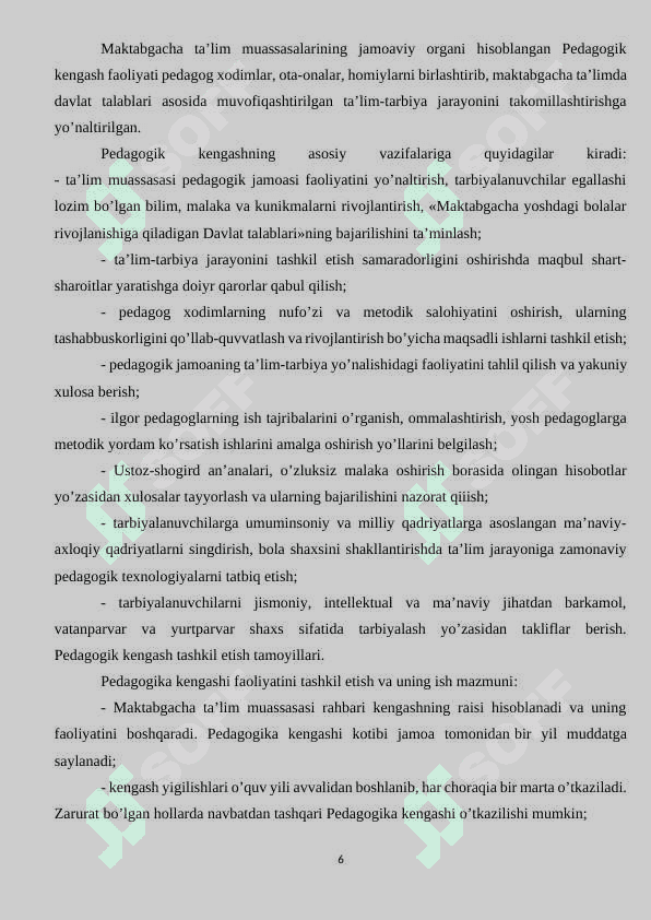 Pedagogik kengashni o’tkazishga raxbarlik qilish 6