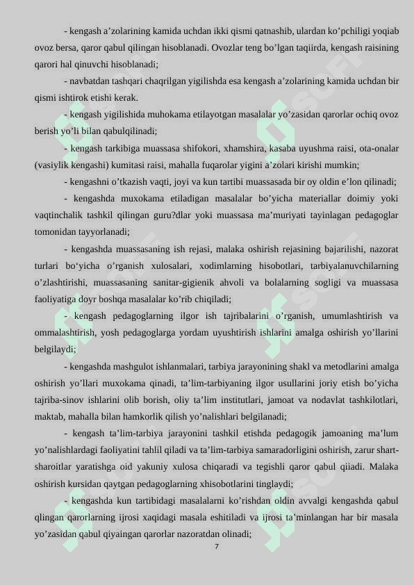 Pedagogik kengashni o’tkazishga raxbarlik qilish 7