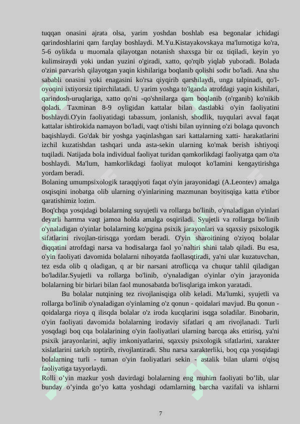 O'yin bolalarga ta'lim-tarbiya berish metod va usullarini loyihalashtirish 7