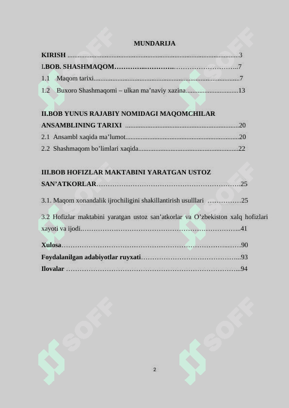 Buxoro Shashmaqomi 2