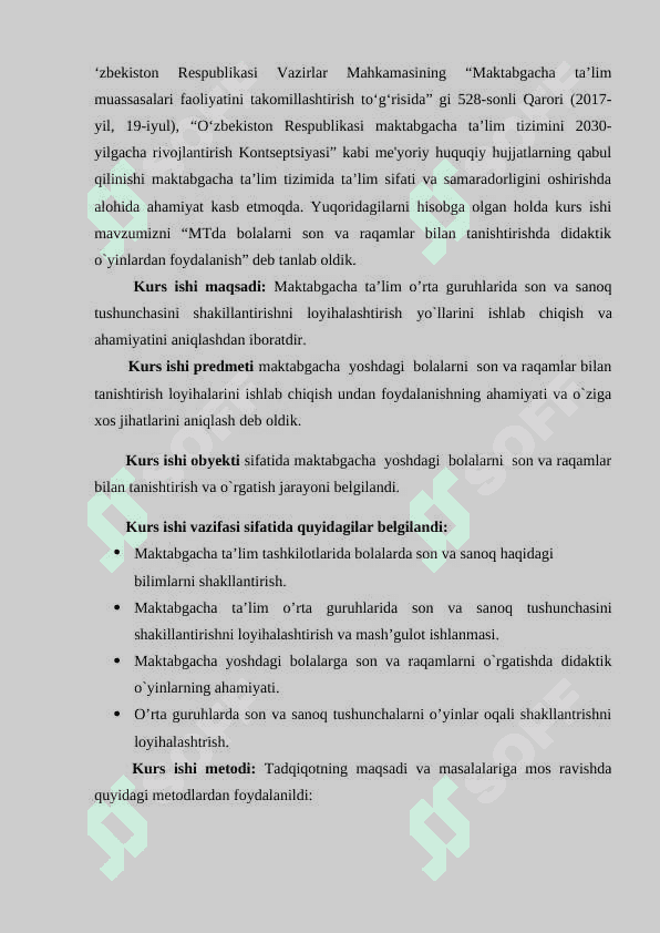 turli yosh guruhlarida bolalarda son va sanoq tushunchasini shakllantrishni loyihalashtrish (o’rta guruh misolida) 3