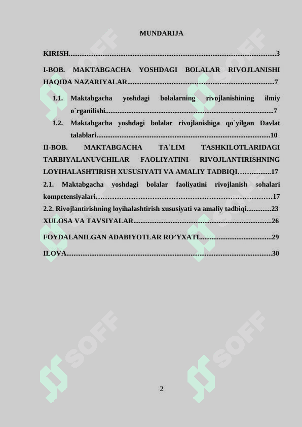 maktabgacha ta’lim tashkilotlaridagi tarbiyalanuvchilar faoliyatini rivojlantirishning loyihalashtirish xususiyati 2