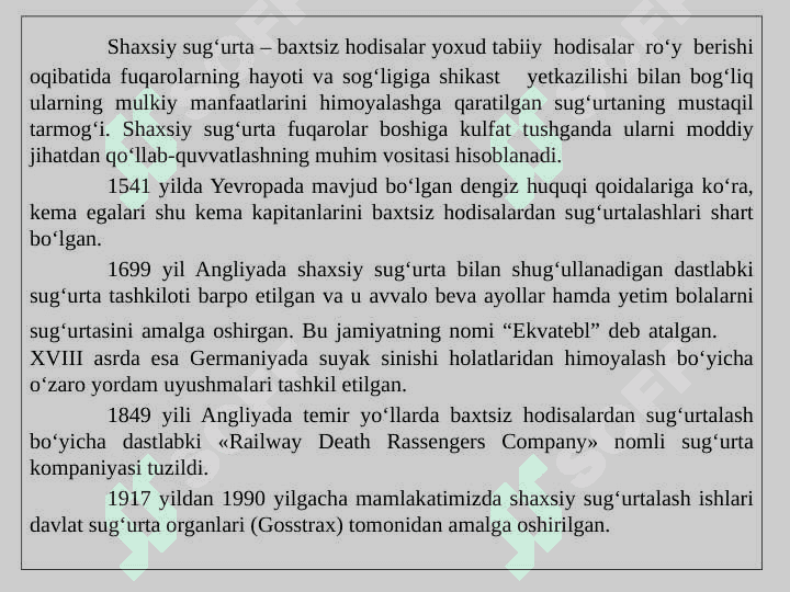 Hayot sugurtasi va annuitetlar 3
