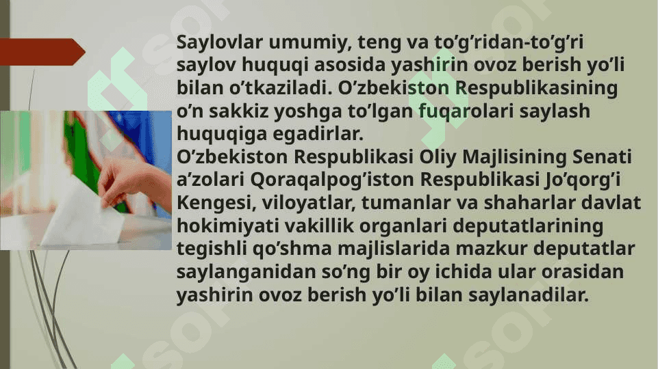 Saylov huquqining konstitutsaviy asoslari  va tizimi 4