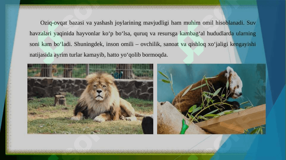 Fauna yoshi va genezisi. fauna tarkibida tur sonining ko‘pligi yoki kamligi va uni belgilovchi ekologik omillar. 4