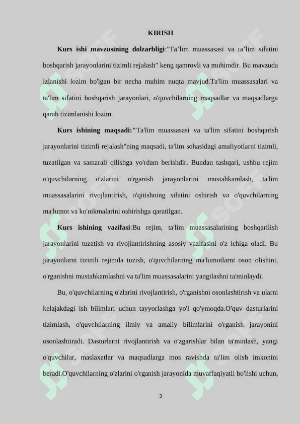 TA’LIM MUASSASASI VA TA’LIM SIFATINI BOSHQARISH JARAYONLARINI TIZIMLI  REJALASHTIRISH 2