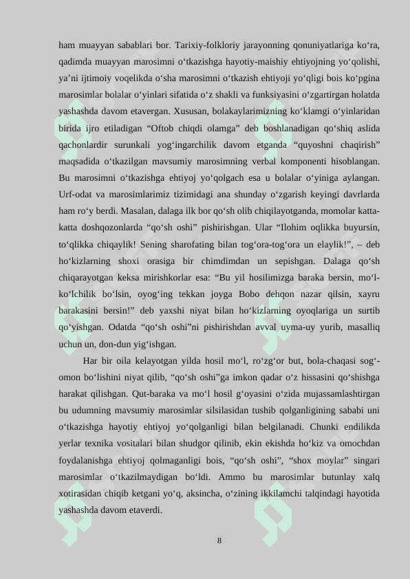 BOLA TARBIYASIDA MAQOLLARDAN FOYDALANISH 8