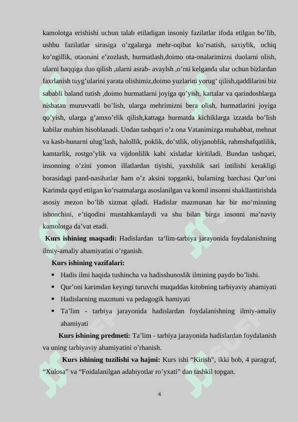 HADISLARNING MAZMUNI TARBIYAVIY AHAMYATI 4
