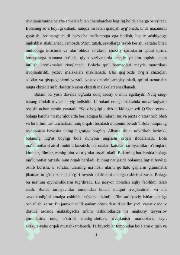 Rasm mashgʻulotlarida davlat talablari asosida bolalarni maktabga tayyorlash 8