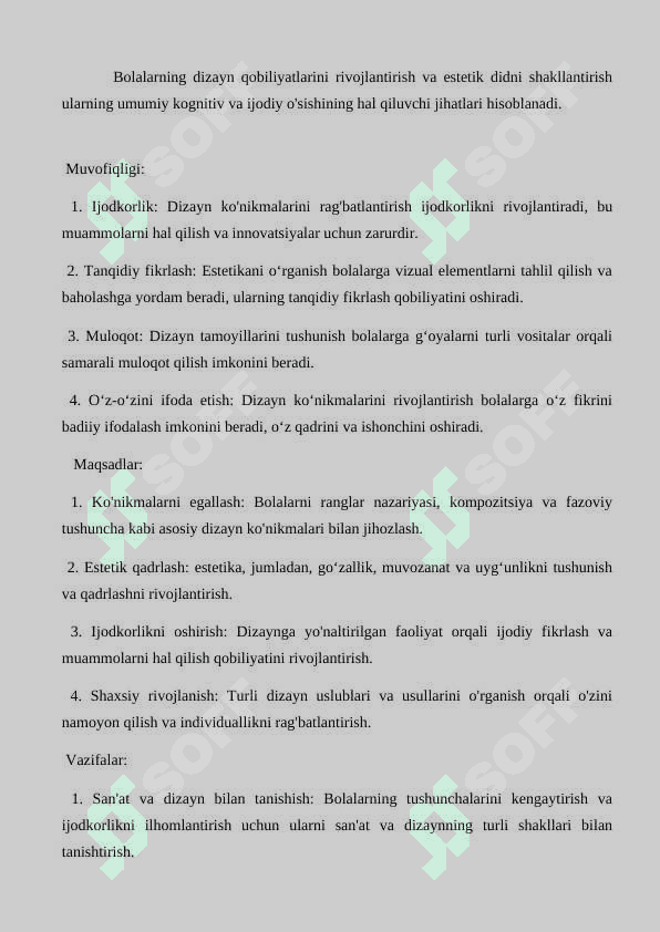 Bolalarning dizayn qobilyatlarini  rivojlantirish, estetik didini shakllantirish 3