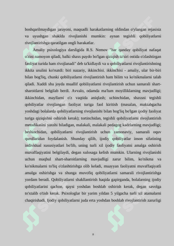 BOLALARNI IJODIY RIVOJLANTIRISH VOSITASI SIFATIDA TURLI XIL RASM CHIZISH USULLARIDAN KOMPLEKS FOYDALANISH 8