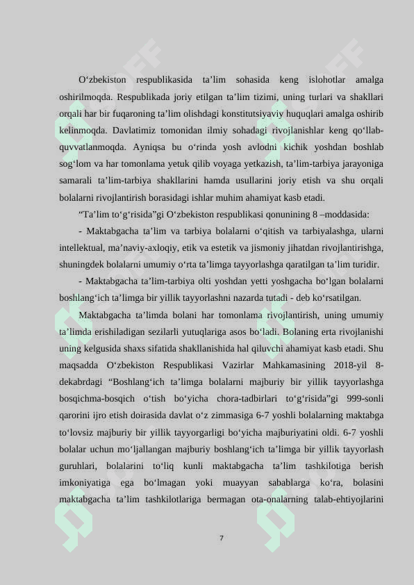 Rasm mashgʻulotlarida davlat talablari asosida bolalarni maktabga tayyorlash 7