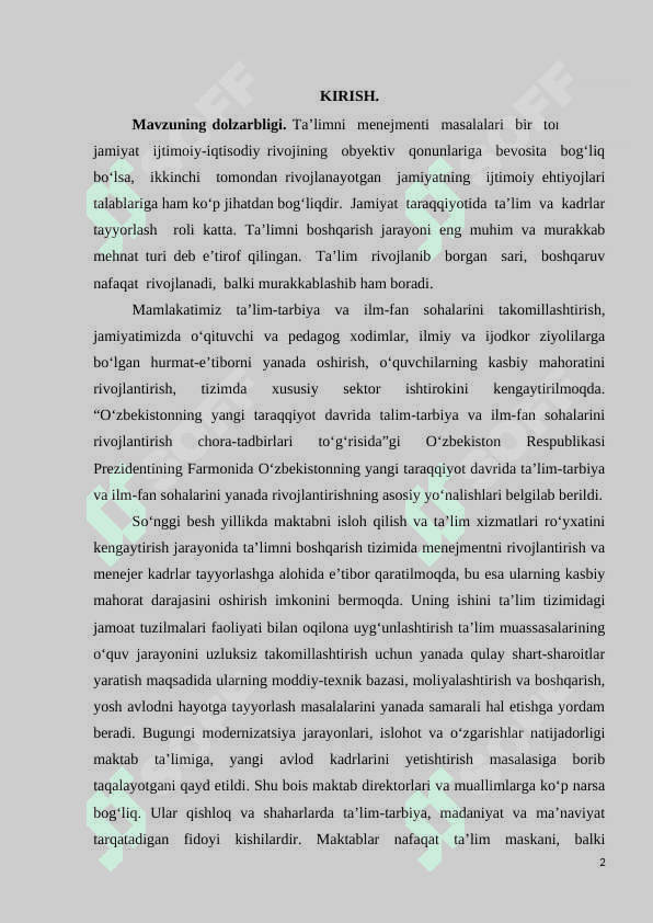 TA’LIM SOHASIDA BOSHQARUV FAOLIYATINING TASHKILIY-IQTISODIY MEXANIZMLARI 2