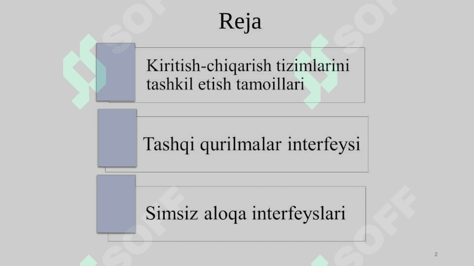 Kompyuterga ma’lumotlarni kiritish-chiqarish tizimlari 2