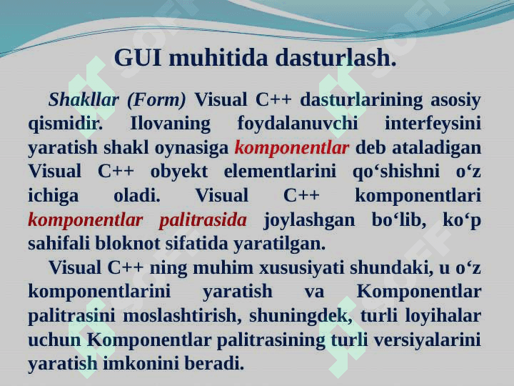 Komponentalar bilan ishlash 3