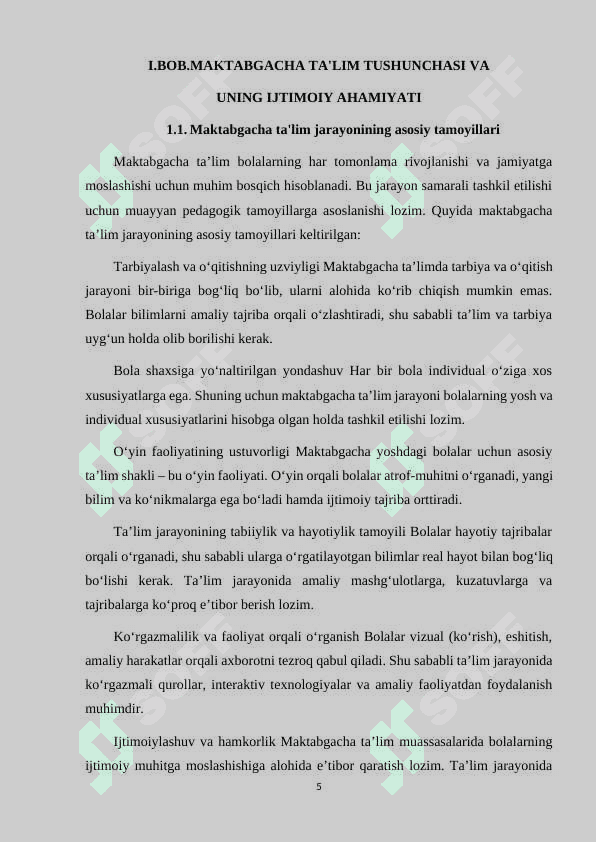 MAKTABGACHA TA'LIM JARAYONINI TASHKIL ETISHNING NAZARIY-METODOLOGIK ASOSLARI 5