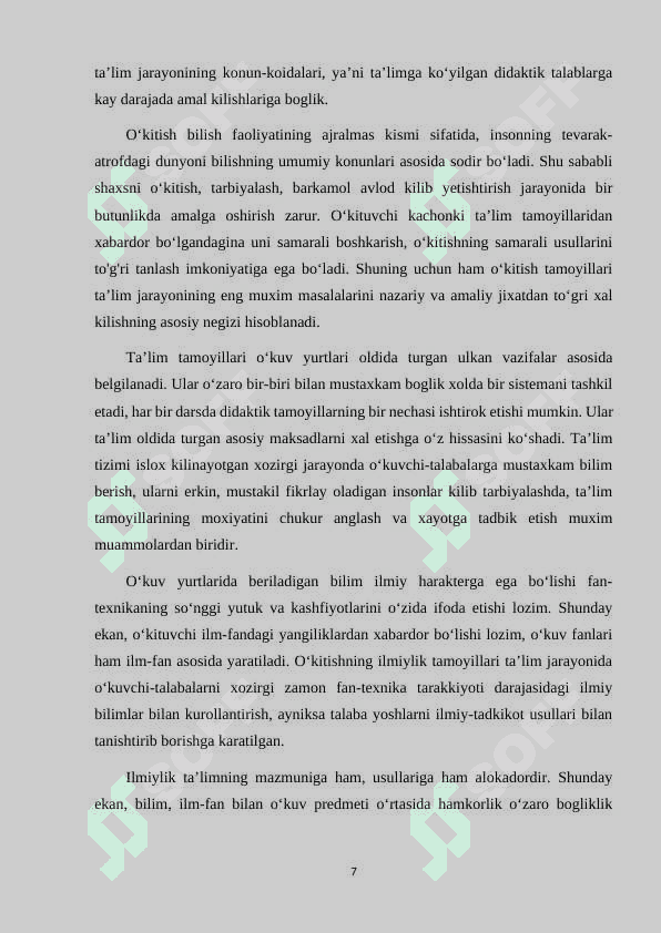 MAKTABGACHA TA'LIM JARAYONINI TASHKIL ETISHNING NAZARIY-METODOLOGIK ASOSLARI 7