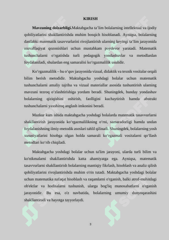 MAKTABGACHA YOSHDAGI BOLALARDA MATEMATIK TASAVVURLARNI SHAKLLANTIRISHDA KO'RGAZMALILIKNING AHAMIYATI 3