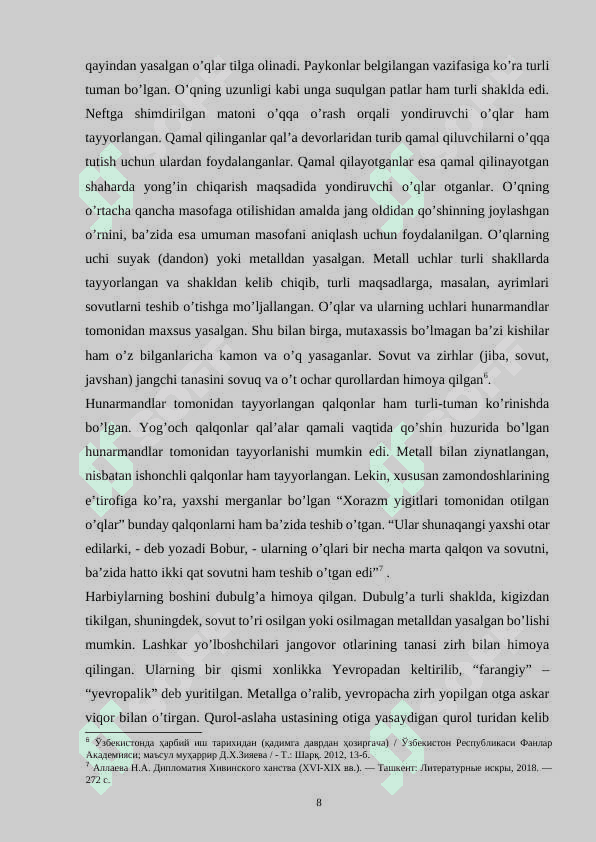 O’zbek davlatchiligi tarixida Xiva xonligining tutgan o’rni va ahamiyati 8