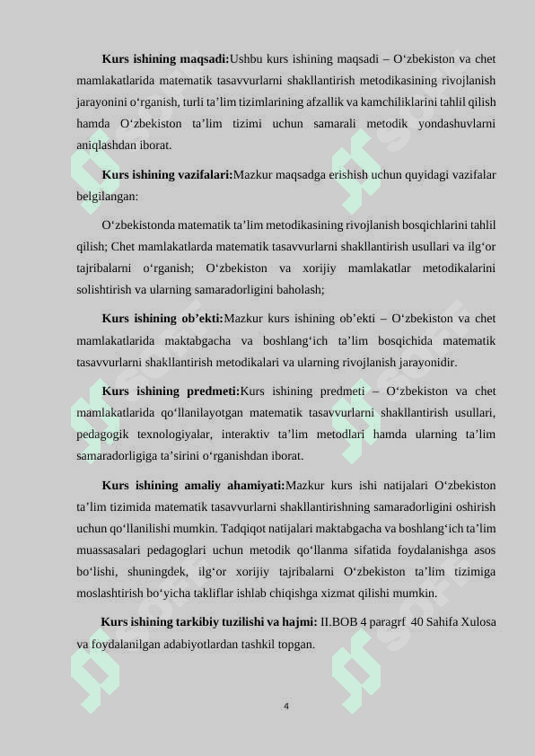 O'ZBEKISTONDA VA CHET MAMLAKATLARIDA MATEMATIK TASAVVURLARNI SHAKLLANTIRISH METODIKASI ASOSLARINING RIVOJLANISHI 4