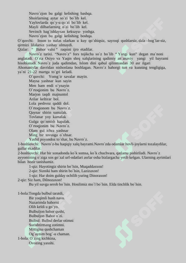 Navro`z-bahor  bayrami MTM 2
