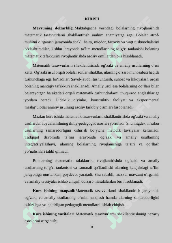 MATEMATIK TASAVVURLARNI SHAKLLANTIRISHDA OG'ZAKI VA AMALIY USULDAN FOYDALANISH 3