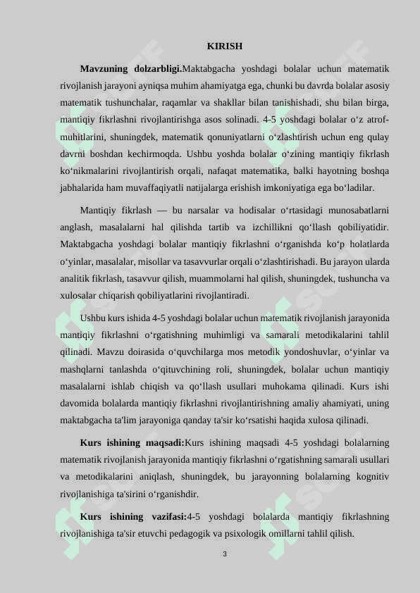 MAKTABGACHA 4-5 YOSHDAGI BOLALARNI MATEMATIK RIVOJLANTIRISH JARAYONIDA MANTIQIY FIKRLASHGA O'RGATISH 3
