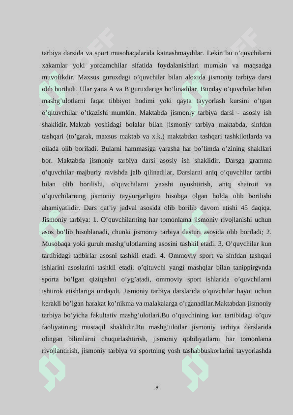 O‘QUVCHILAR JISMONIY TARBIYASINING MAKTABDAN TASHQARI ISHLARI 8