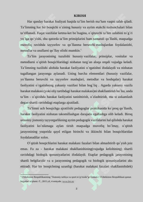 HARAKATLARGA O'RGATISH BOSQICHLARINING TUZILISH ASOSLARI 2