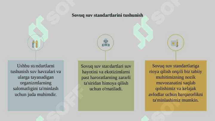 Sovuq suv me'yorlari. Mustaqil ish 3