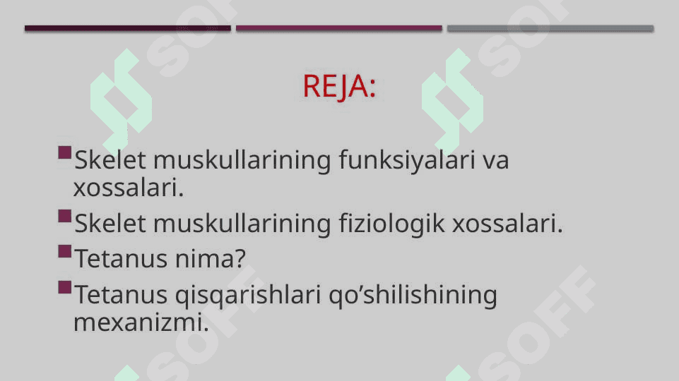 Mushak xossalarini o’rganish usullari 2