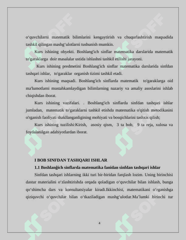 BOSHLNG'ICH SINFLARDA MATEMATIK TO'GARAKLARNI TASHKIL QILISH 4