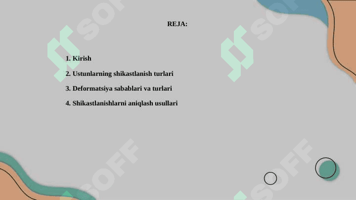 Ustunlarda uchraydigan shikastlanish va deformatsiya 2