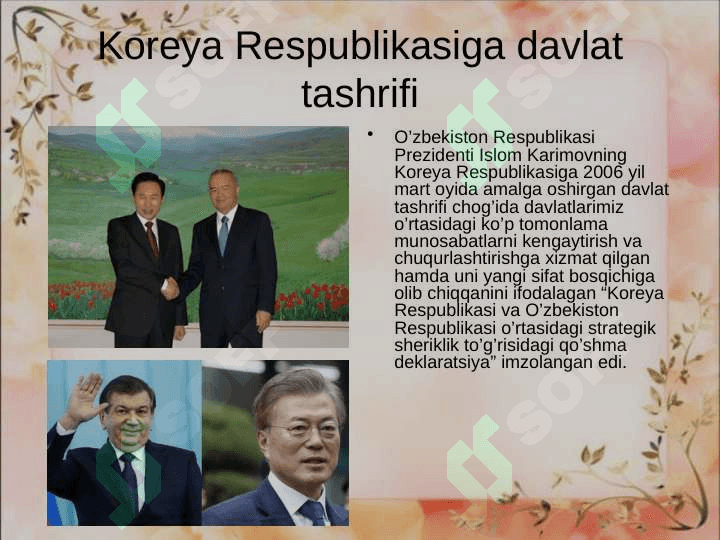 Koreya Respublikasi iqtisodiyoti va jaxon mamlakatlari bilan olib borayotgan iqtisodiy munosabatlar 3