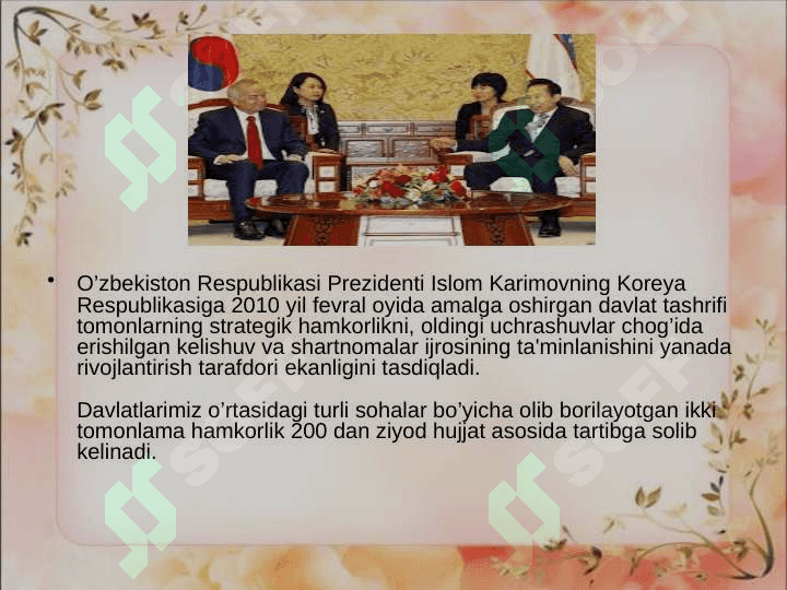 Koreya Respublikasi iqtisodiyoti va jaxon mamlakatlari bilan olib borayotgan iqtisodiy munosabatlar 5