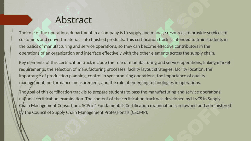 Manufacturing and Service 3